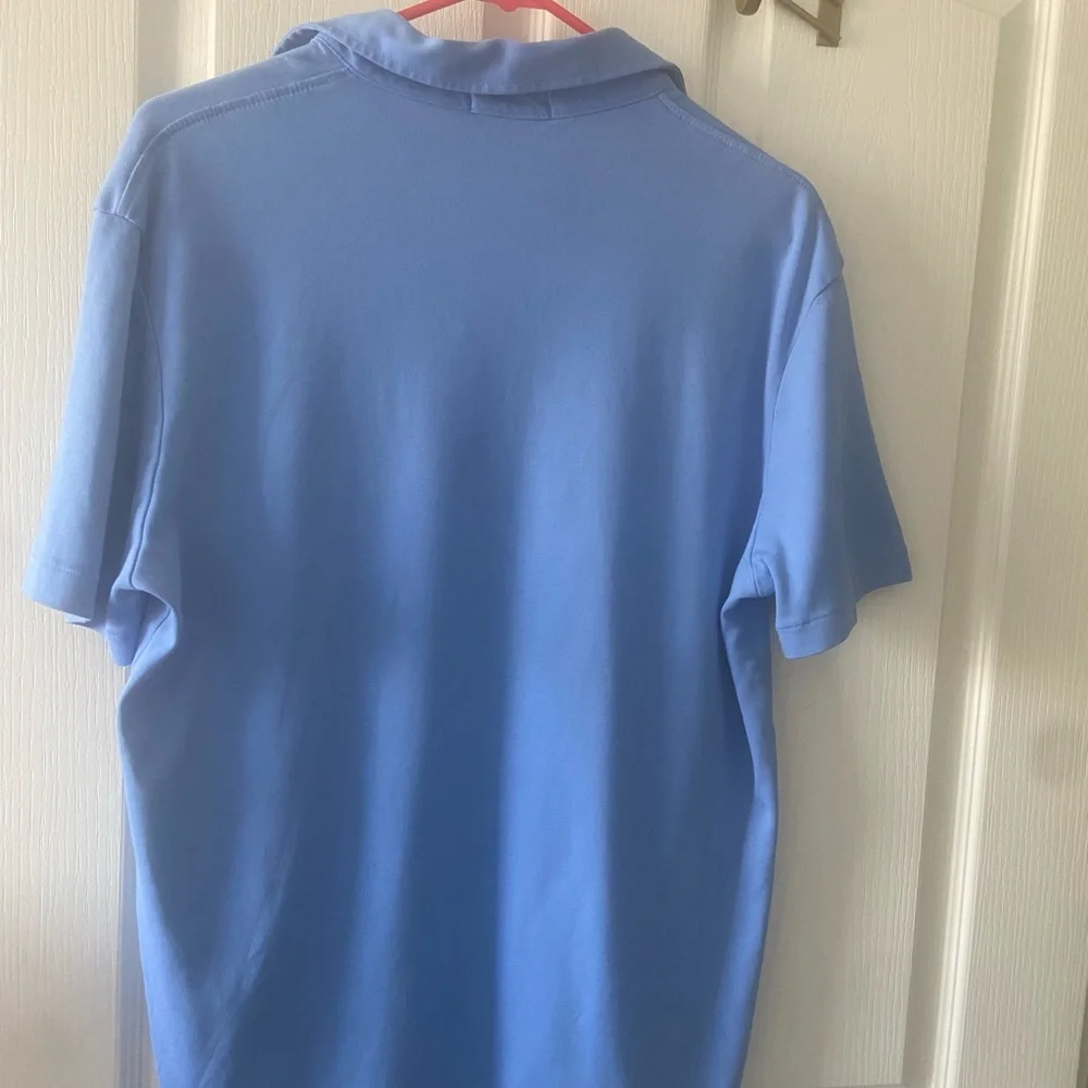 Polo Ralph Lauren Polo Shirt in light blue with pink pony size L - Picture 2 of 2